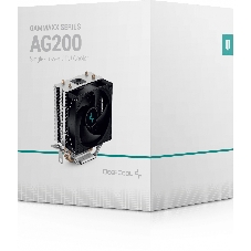 Кулер для процессора DEEPCOOL AG200 черный, 92 мм, алюминий/медь, 3050 об/мин, 30.5 дБ, 4 pin, 100 Вт, 133 мм