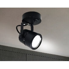 Накладной поворотный светильник Ambrella light TA102 BK черный GU10 D80*130*D60
