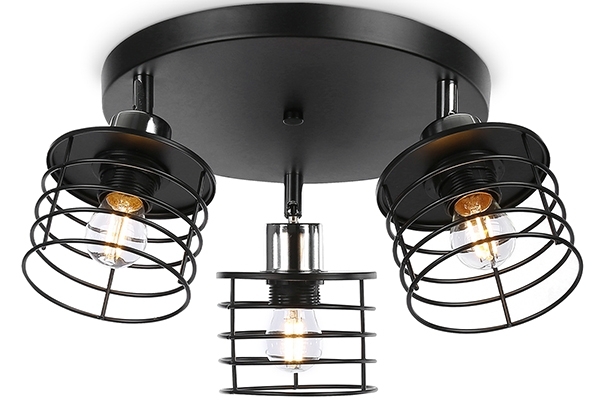 Светильник Ambrella light TR8092/3 BK/CH черный/хром E27*3 max 40W D372*190