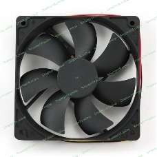 Вентилятор для корпуса Gembird черный, 120 мм, 2000 об/мин, 38 дБ, 3 pin