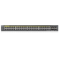 Коммутатор гибридный L2 PoE+ Zyxel NebulaFlex Pro GS2220-50HP, rack 19
