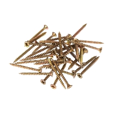 Саморез универсальный Kranz 3.5х35, желтый цинк, пакет (50 шт./уп.)