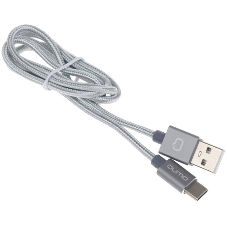 Кабель QUMO 32962 USB-A на Type-C, силиконовый, 1м, 3A, 18W (серый)