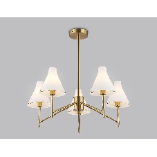 Люстра Ambrella light LH57133/5 BS/FR латунь/белый матовый E14/5 max 40W D650*590