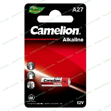 Элемент питания алкалиновый для пультов сигнализаций Camelion LR27A Mercury Free A27-BP1 12В BL-1 (блист.1шт)