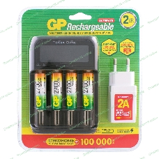 Аккумулятор + зарядное устройство GP PowerBank 270AAHCMHSPBA-2CR4 AA NiMH 2700mAh (4шт) блистер