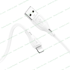 Кабель USB HOCO X61 Ultimate silicone, USB - Lightning, 2.4А, 1м, белый