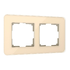 Рамка на 2 поста Elite (айвори, стекло) W0022443