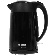 Чайник электрический Bosch TWK3P423 черный, 1.7 л, 2400 Вт, скрытый нагревательный элемент
