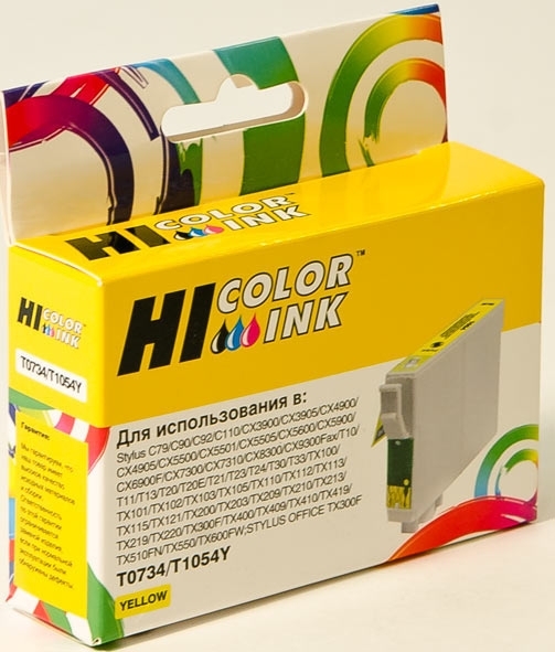 Картридж Epson C79/C110/T40W/TX200/400/TX600FW (Hi-black) new, T07344A10/C13T10544A10, Y