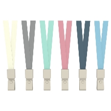 Шнур для пропуска Deli 8352l-blue 45х1 см нейлон голубой (упак.: 12 шт) пластиковый пакет