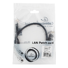 Патч-корд UTP Cablexpert cat.5e, 0.5м, литой, многожильный, черный