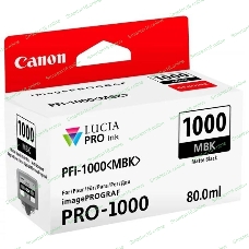 Картридж струйный Canon PFI-1000 MBK для IJ SFP PRO-1000 WFG. Матовый черный. 80 мл.
