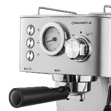 Кофеварка рожковая Maunfeld MF-721S PRO нержавеющая сталь, исп. кофе - молотый/чалды, 1.5 л, 1140 Вт, 15 бар