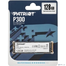 Накопитель SSD Patriot P300, 128Gb, PCIe 3.0 x4, M.2 2280, NVMe, R/W 1600/600