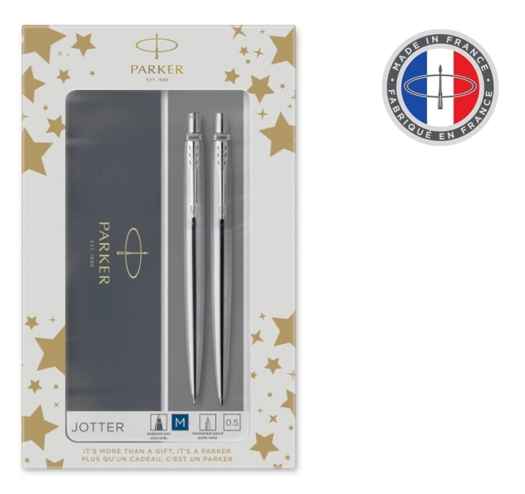 Набор ручек Parker Jotter Core KB61 (CW2093256) Stainless Steel CT, подарочная коробка ручка шариковая/карандаш механический 0.5
