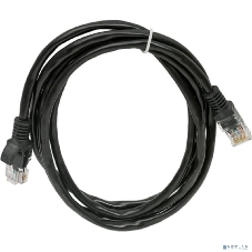 Патч-корд UTP Cablexpert PP12-1.5M/BK кат.5e, 1.5м, литой, многожильный черный