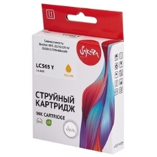 Картридж струйный Sakura LC565Y для Brother, желтый, 14,4 мл., 1200 к.