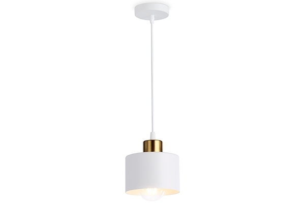 Светильник Ambrella light TR8112 WH/BS белый/латунь E27 max 40W D120*940