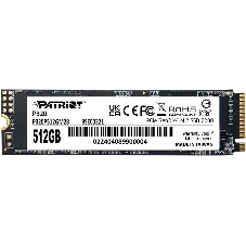 Накопитель SSD Patriot P320, 512Gb, PCIe 3.0 x4, M.2 2280, NVMe, R/W 3000/2200