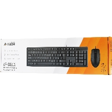Комплект клавиатура+мышь A4Tech KR-3330S проводной, USB, 1200 DPI, чёрный