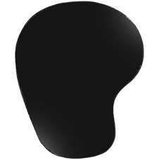 Коврик для мыши с подушкой под запястье Gembird MP-WR-BLACK, черный, 225х195х5мм, ткань/резина, блистер