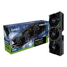 Видеокарта Palit GeForce RTX 5080 GamingPro OC, 16 GB GDDR7, 256 bit, 3xDisplayPort, HDMI, GPU 2700 MHz
