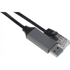 Кабель Buro BU-USB-A-LAN1000-2m USB A (m) RJ-45 (m) 2м черный (пакет)