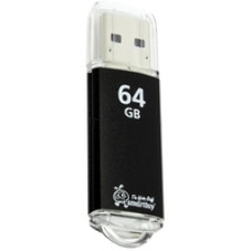 Флешка USB SmartBuy V-Cut black (SB64GbVC-K3), 64Gb, USB 2.0, R/W 25/15, черный