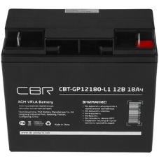 Батарея для ИБП CBR CBT-GP12180-L1 (12В 18А·ч), клеммы L1 (болт М5 с гайкой)