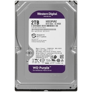 Жесткий диск HDD WD Purple 2Tb 5400rpm SATA 64Mb 3.5
