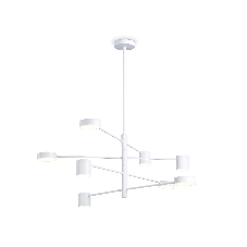 Подвесной светодиодный светильник Ambrella light FL51688/8 WH белый 3000K/4200K/6400K 48W D900*1000 (Без ПДУ)