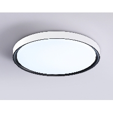 Потолочный светодиодный светильник Ambrella light FZ1247 WH/BK белый/черный IP54 20W 5000K D300*60 (Без ПДУ)