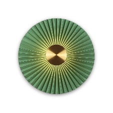 Настенный светильник Ambrella light LH72649 BK/GR латунь/зеленый 6W 3000K D300*100