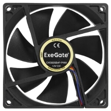 Вентилятор для корпуса ExeGate EX09225B4P-PWM черный, 92 мм, 2200 об/мин, 28 дБ, 4 pin
