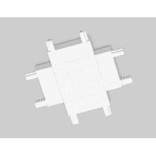 Коннектор для накладного шинопровода 46*46*6 GV1124 WH белый X-образный