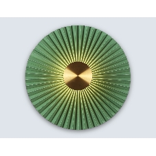 Настенный светильник Ambrella light LH72649 BK/GR латунь/зеленый 6W 3000K D300*100