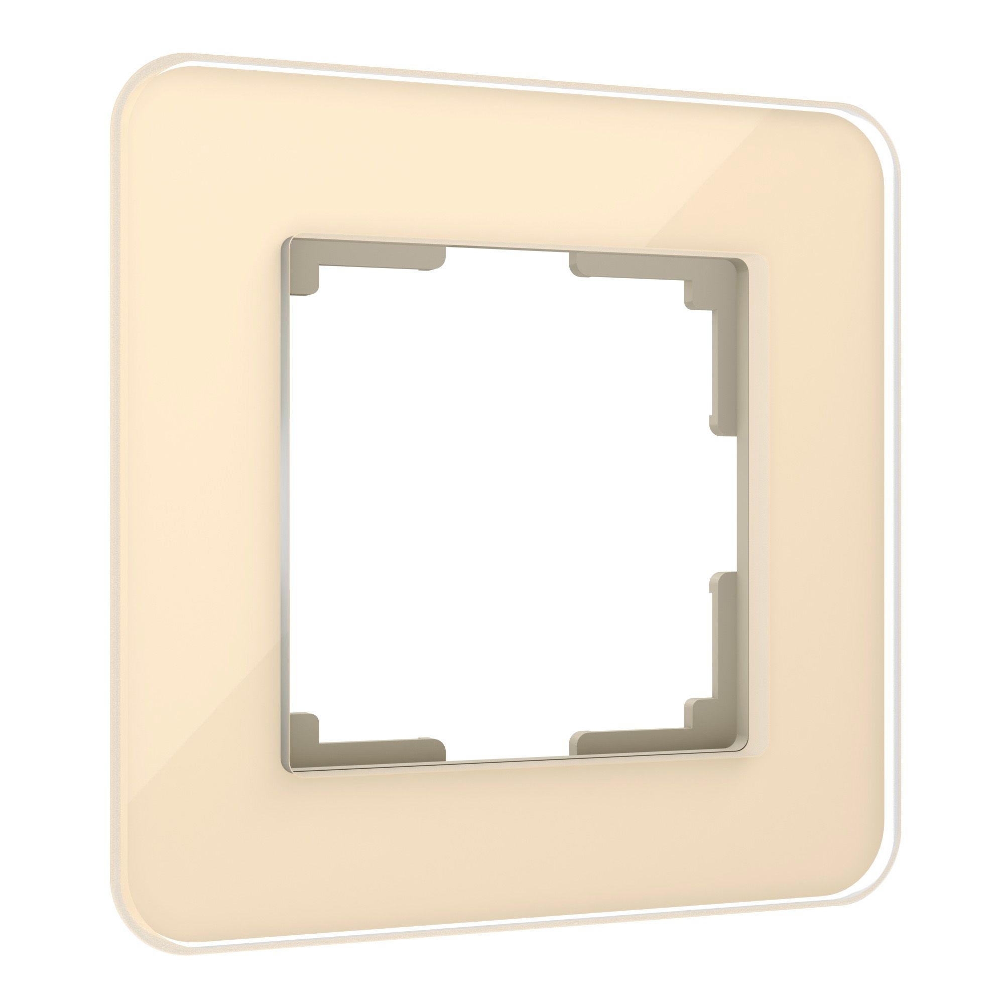 Рамка на 1 пост Elite (айвори, стекло) W0012443