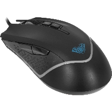 Мышь проводная AULA F805 черный, 6400 dpi, USB, кнопки - 7