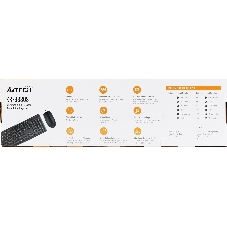 Комплект клавиатура+мышь A4Tech KR-3330S проводной, USB, 1200 DPI, чёрный