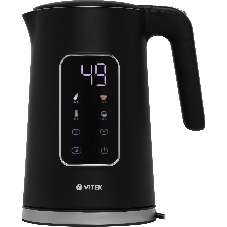 Чайник электрический Vitek VT-1162, 1.7л, 2200Вт, черный, корпус: металл/пластик