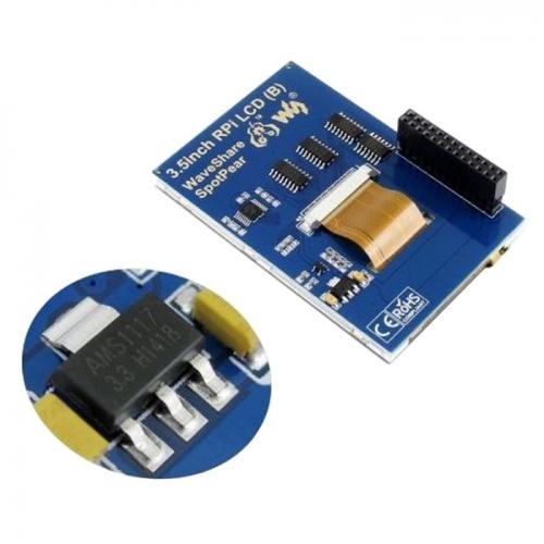 Монитор Waveshare 3.5 inch resistive touchscreen LCD screen (IPS), питание по USB, для Raspberry Pi 3 RA332