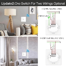 Выключатель MOES Gang Smart Switch Sensor w/o grounding ZS-EU1, Zigbee, 100-240 В