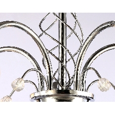 Светильник Ambrella light TR3188/5 CH/CL/FR хром/прозрачный/белый матовый E27/5 max 40W D600*285
