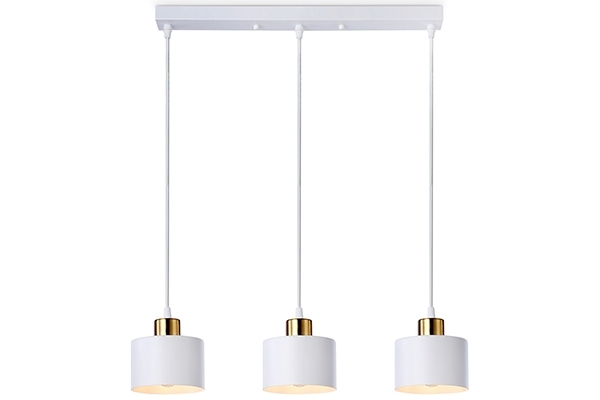 Светильник Ambrella light TR8117/3 WH/BS белый/латунь E27*3 max 40W 580*120*970
