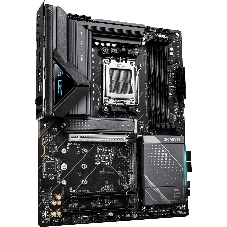 Материнская плата Gigabyte X870E EAGLE X3D WIFI7, AM5, AMD X870E, 4xDDR5, 4xSATA, 4xM.2, 1xPCIe 5.0 x16, 1xPCIe 4.0 x16, 1xPCIe 3.0 x16, 1xHDMI, 1x5Gb LAN, Wi-Fi 7, Bluetooth 5.4, 2xUSB-C 40Gbps (USB4), 1xUSB-C 10Gbps, 4xUSB-A 10Gbps, 4xUSB-A 5Gbps, 3x3.5 мм + S/PDIF оптический, 7.1, чёрный, с подсветкой, ATX