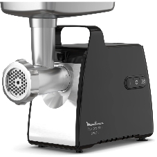 Мясорубка электрическая Moulinex ME558810 черный, 2200 Вт, 3.9 кг/мин, реверс, насадки - 8