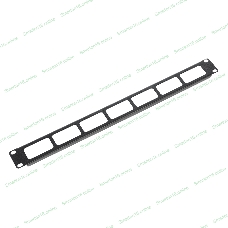 Кабельный органайзер Горизонтальный ЦМО ГКО-О-1-9005 односторонний окна 1U шир.:19