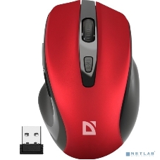 Мышь беспроводная Defender Prime MB-053 красный, 1600 dpi, радиоканал, USB, кнопки - 6