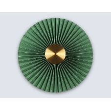 Настенный светильник Ambrella light LH72649 BK/GR латунь/зеленый 6W 3000K D300*100